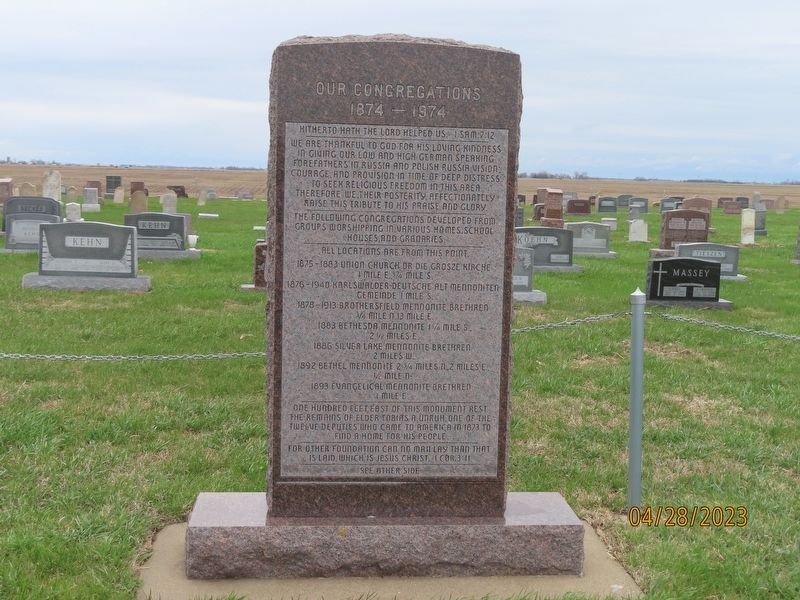 Our Congregations Marker image. Click for full size.
