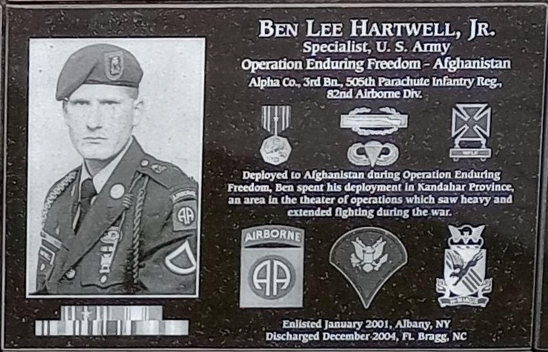 Ben Lee Hartwell, Jr. Marker image. Click for full size.