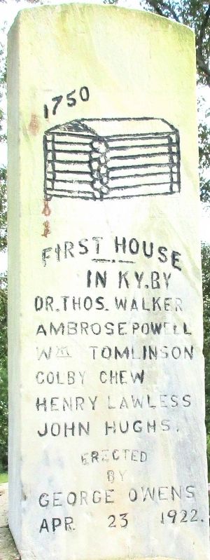 First House in Kentucky Marker image. Click for full size.