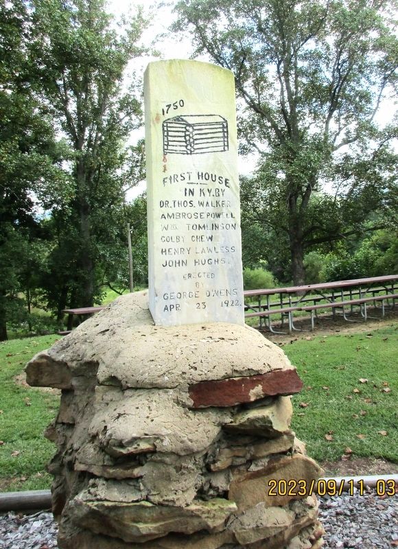 First House in Kentucky Marker. Click for full size. First House in Kentucky Marker image. Click for full size.