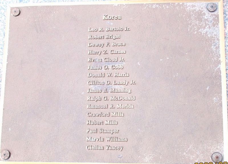 Knox County Veterans Memorial - Lower Center Panel image. Click for full size.