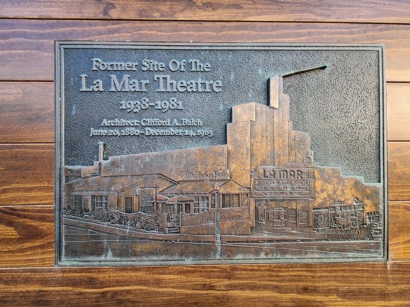 Former Site of the La Mar Theatre Marker image. Click for full size.