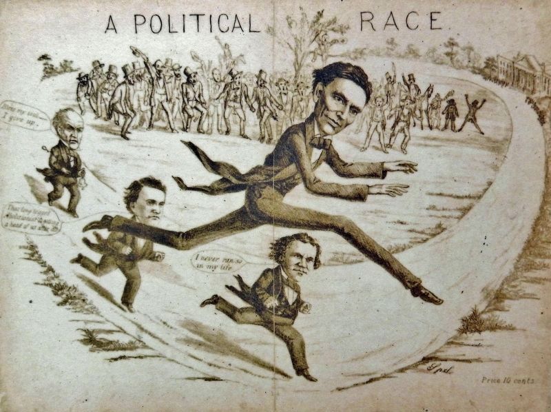 Marker detail: A Political Race. Click for full size. Marker detail: A Political Race image. Click for full size.