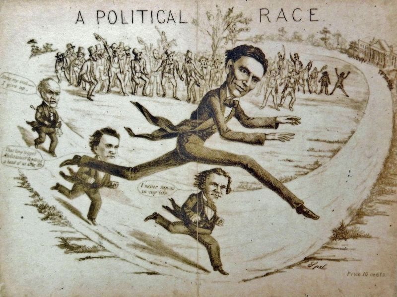 Marker detail: A Political Race image. Click for full size.