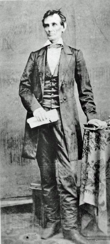 Marker detail: Abraham Lincoln. Click for full size. Marker detail: Abraham Lincoln image. Click for full size.
