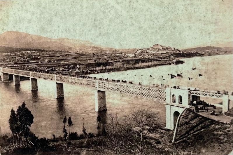 Marker detail: River Miño International Bridge. Click for full size. Marker detail: River Miño International Bridge image. Click for full size.