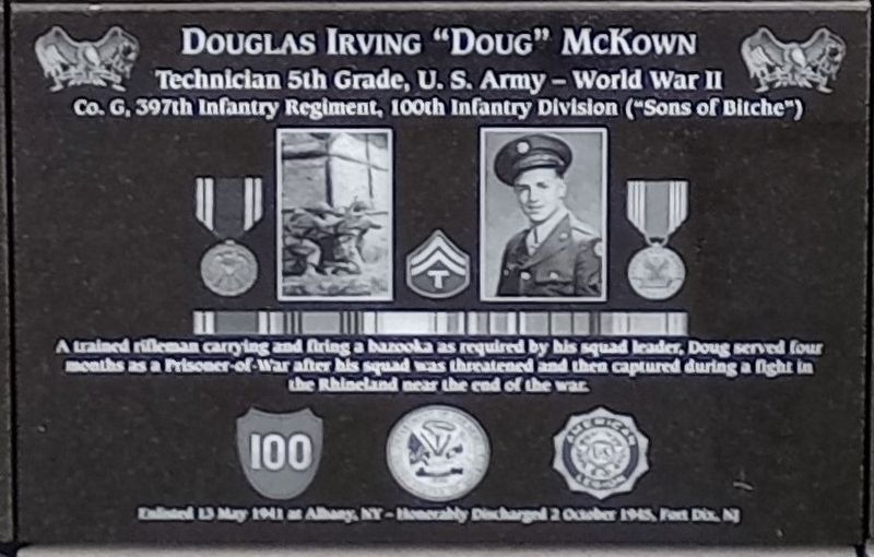 Douglas Irving "Doug" McKown Marker image. Click for full size.