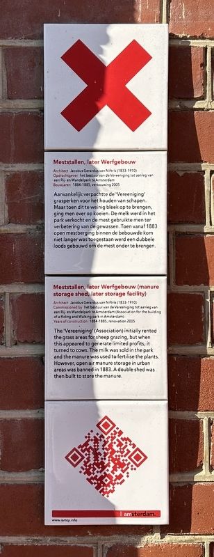 Meststallen, later Werfgebouw (manure storage shed, later storage facility) Marker image. Click for full size.