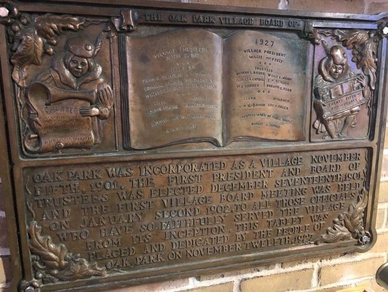 Oak Park Marker. Click for full size. Oak Park Marker image. Click for full size.