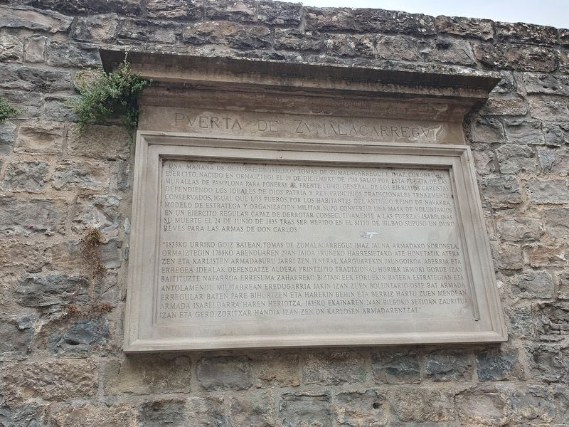 Puerta de Zumalacarregui Marker. Click for full size. Puerta de Zumalacarregui Marker image. Click for full size.