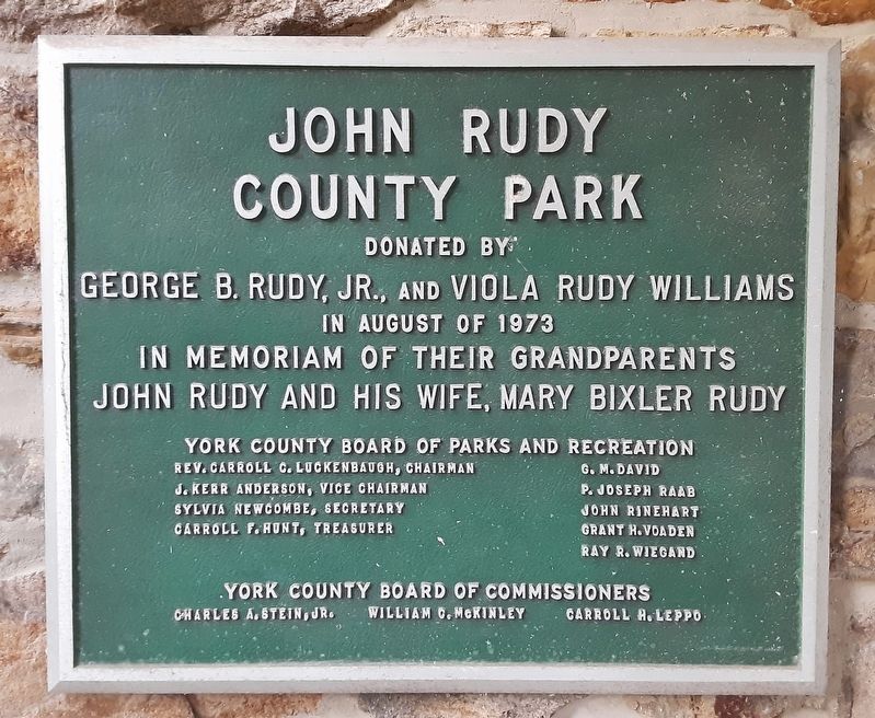 John Rudy County Park Marker image. Click for full size.