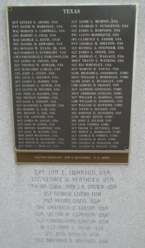 Texas Medal of Honor Recipients Marker image. Click for full size.