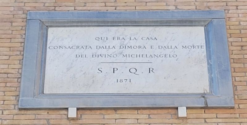Michelangelo’s House Marker. Click for full size. Michelangelo’s House Marker image. Click for full size.