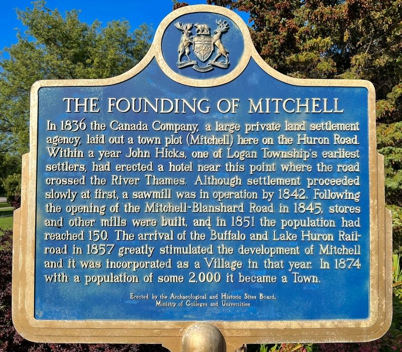The Founding of Mitchell Marker image. Click for full size.