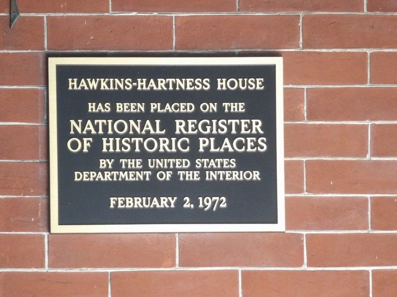 Hawkins-Hartness House Marker image. Click for full size.