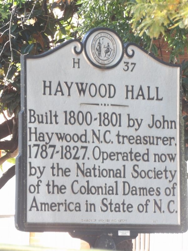 Haywood Hall Marker image. Click for full size.