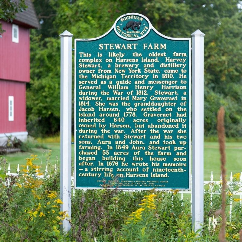 Stewart Farm side of marker image. Click for full size.