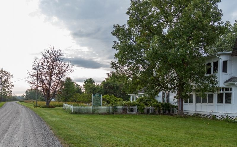 Marker at the Stewart Farmhouse image. Click for full size.