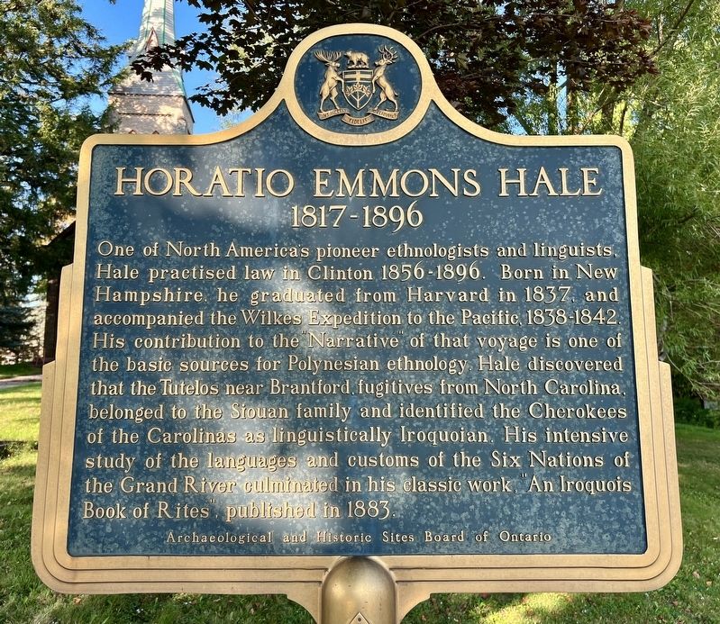 Horatio Emmons Hale Marker. Click for full size. Horatio Emmons Hale Marker image. Click for full size.