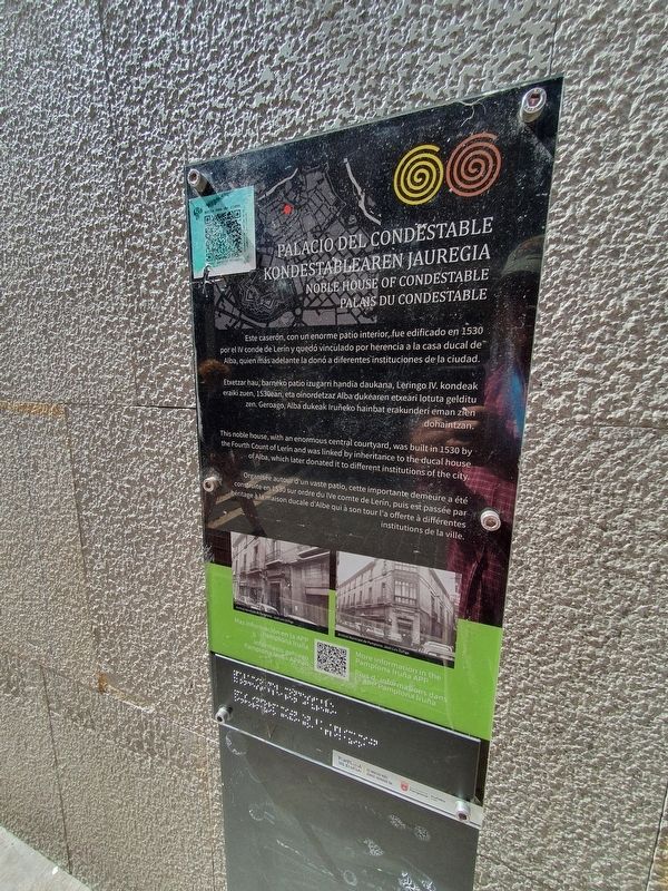 Palacio del Condestable Marker. Click for full size. Palacio del Condestable Marker image. Click for full size.
