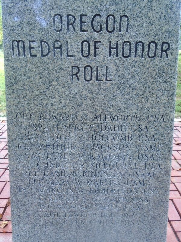 Oregon Medal of Honor Recipients Marker image. Click for full size.