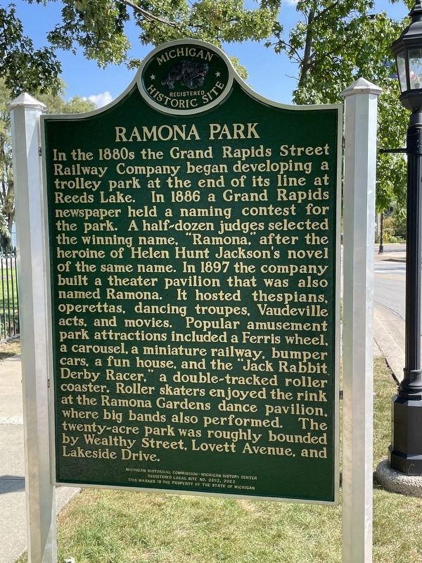 Ramona Park Marker image. Click for full size.