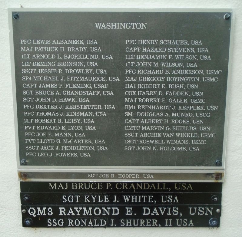 Washington Medal of Honor Recipients Marker image. Click for full size.