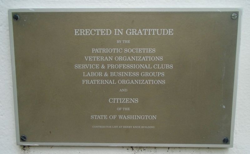 Washington Medal of Honor Plaza Sponsors image. Click for full size.