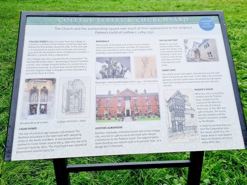 College Street & Churchyard Marker. Click for full size. College Street & Churchyard Marker image. Click for full size.