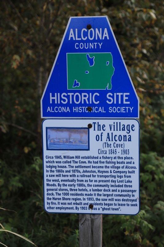 The Village of Alcona Marker image. Click for full size.