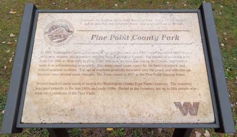 Pine Point County Park Marker image. Click for full size.