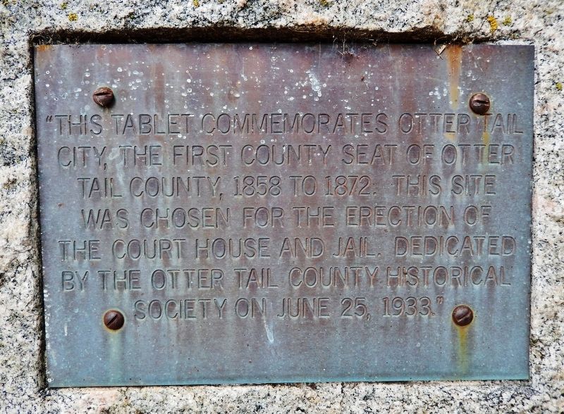 First County Seat of Otter Tail County Marker. Click for full size. First County Seat of Otter Tail County Marker image. Click for full size.