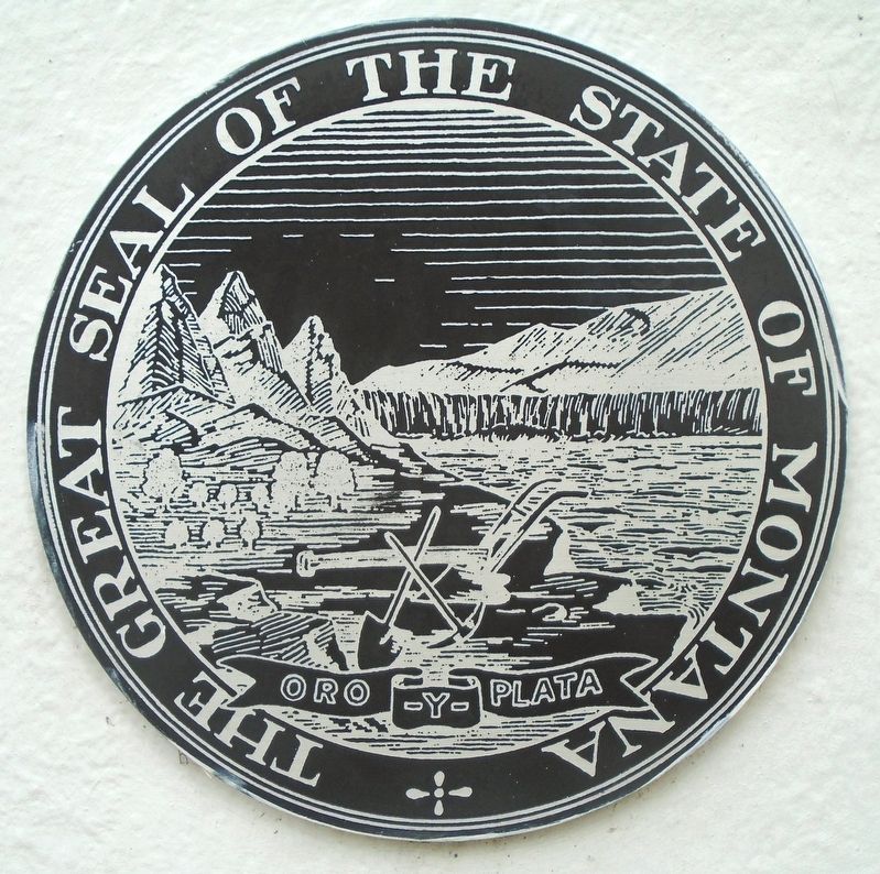 Montana Seal on Medal of Honor Recipients Memorial Obelisk image. Click for full size.