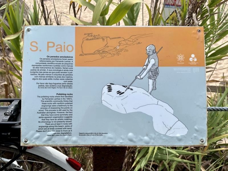 Os penedos amoladoiros / Polishing rocks Marker. Click for full size. Os penedos amoladoiros / Polishing rocks Marker image. Click for full size.