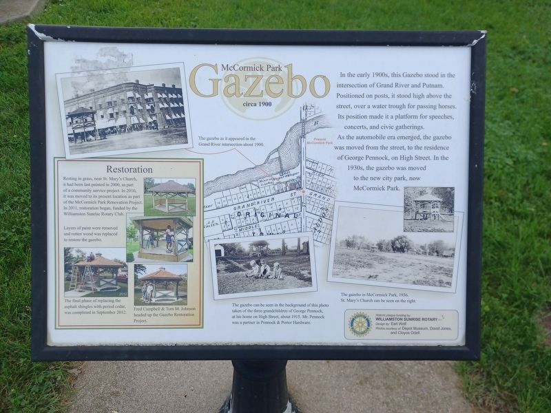 McCormick Park Gazebo Marker image. Click for full size.