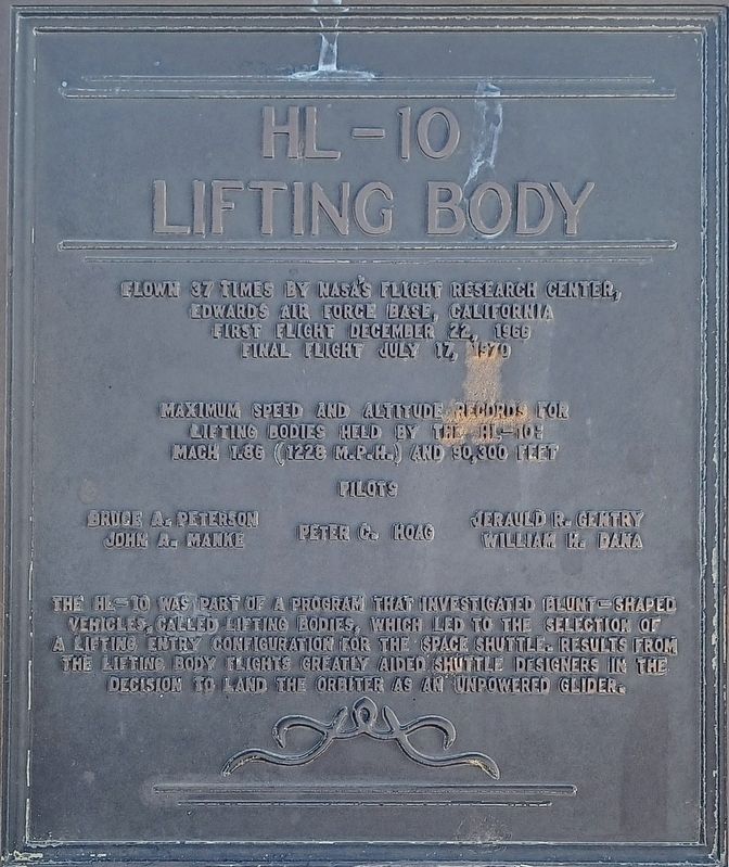 HL-10 Lifting Body Marker image. Click for full size.