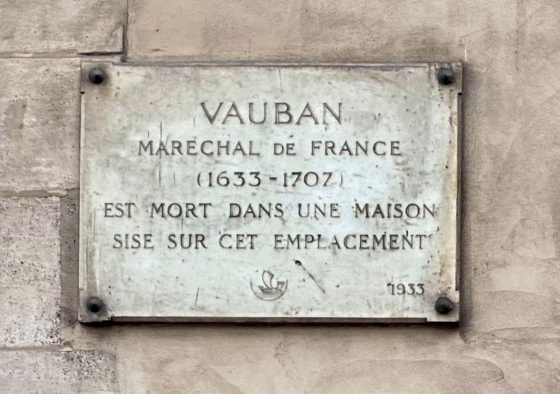 Sébastien Le Prestre de Vauban Marker. Click for full size. Sébastien Le Prestre de Vauban Marker image. Click for full size.