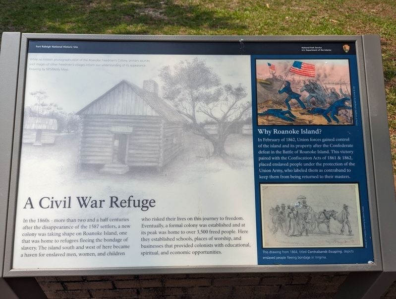 A Civil War Refuge Marker. Click for full size. A Civil War Refuge Marker image. Click for full size.