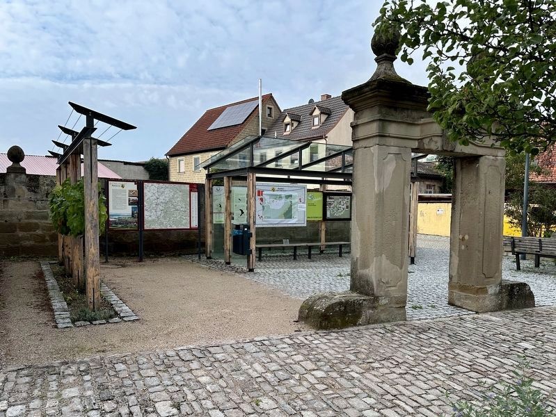 Willkommen in Abtswind / Welcome to Abstwind Marker � wide view image. Click for full size.