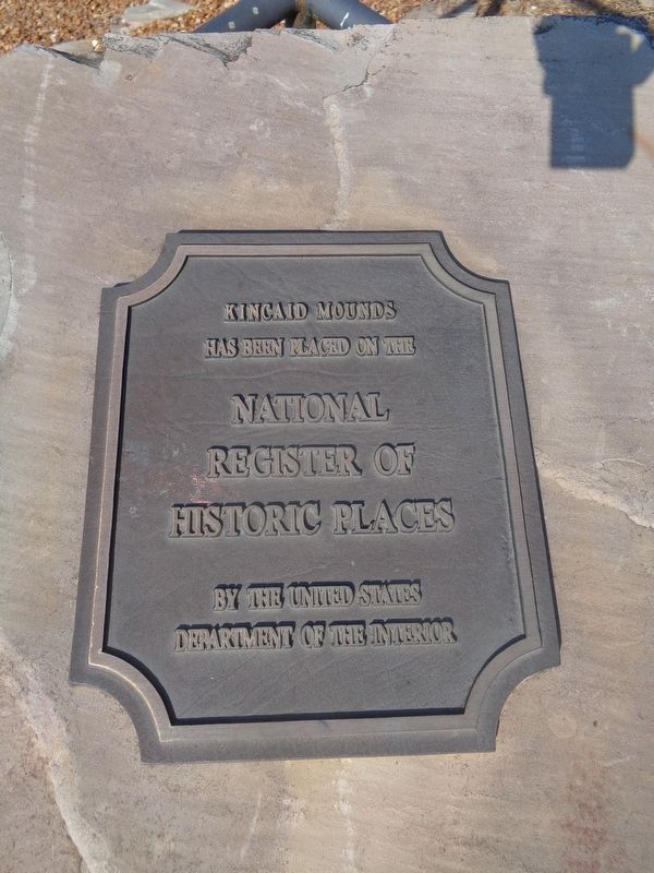 The Kincaid Mounds Marker. Click for full size. The Kincaid Mounds Marker image. Click for full size.