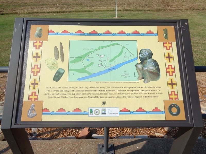 The Kincaid Mounds Marker. Click for full size. The Kincaid Mounds Marker image. Click for full size.