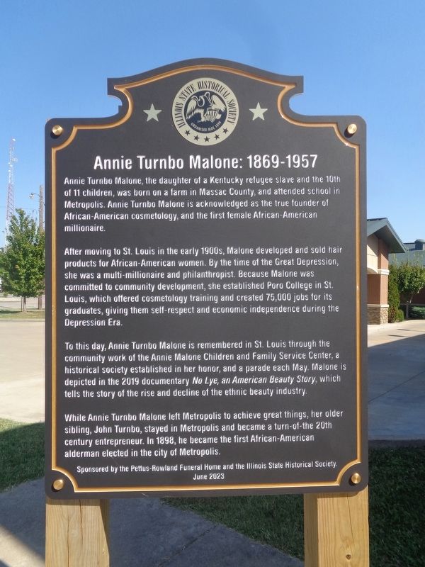Annie Turnbo Malone: 18691957 Marker image. Click for full size.