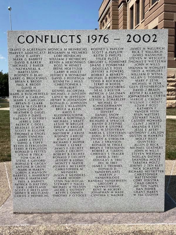 Osceola County Veterans Memorial (far left wall) image. Click for full size.
