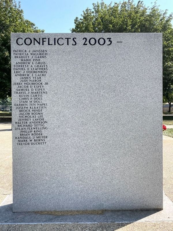 Osceola County Veterans Memorial (far left wall, back) image. Click for full size.