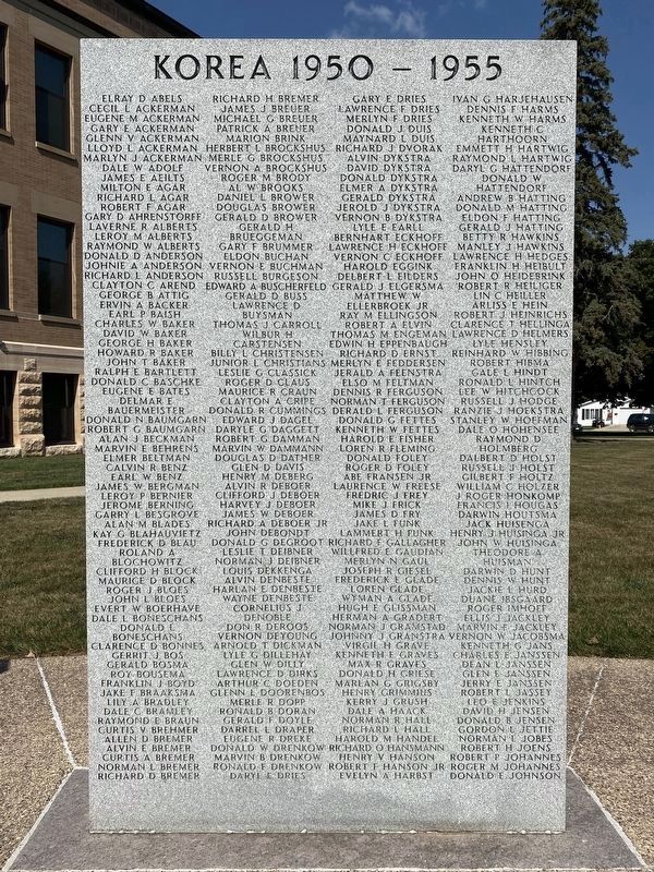 Osceola County Veterans Memorial (third wall from left) image. Click for full size.
