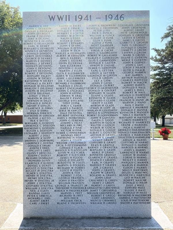 Osceola County Veterans Memorial (fourth wall from left, back) image. Click for full size.