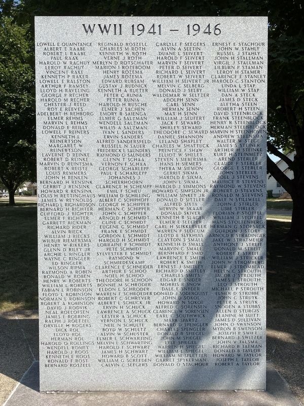 Osceola County Veterans Memorial (third wall from right) image. Click for full size.