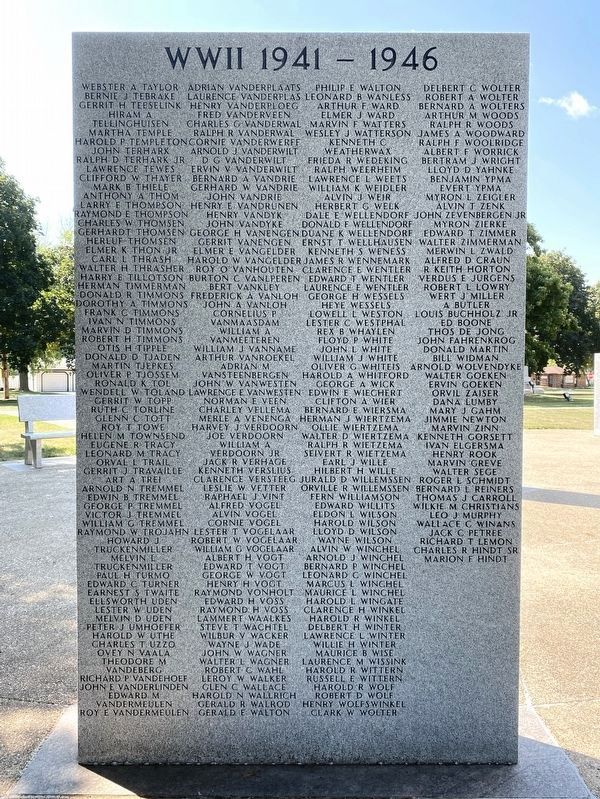 Osceola County Veterans Memorial (third wall from right, back) image. Click for full size.