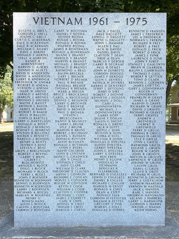 Osceola County Veterans Memorial (second wall from right) image. Click for full size.
