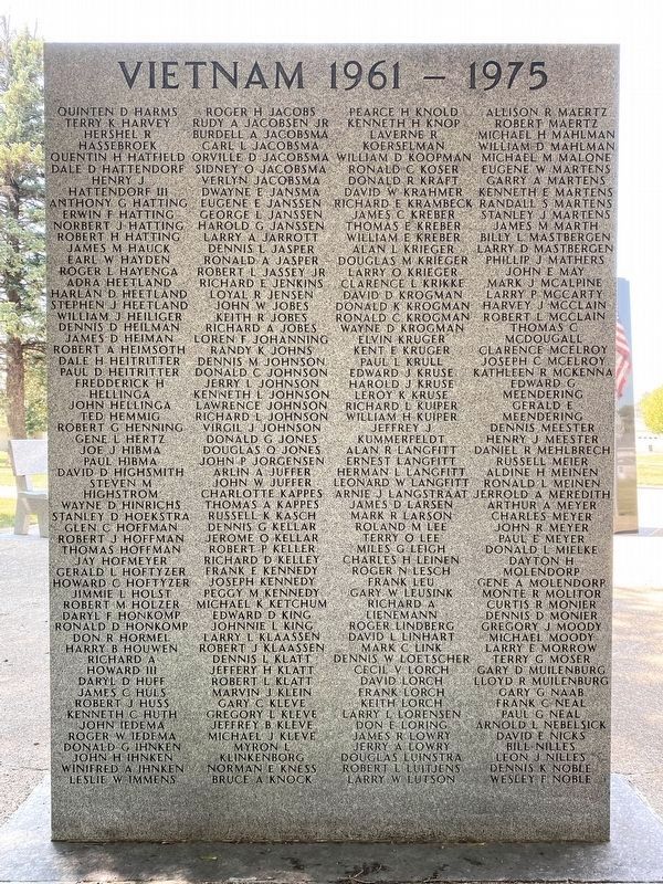 Osceola County Veterans Memorial (second wall from right, back) image. Click for full size.